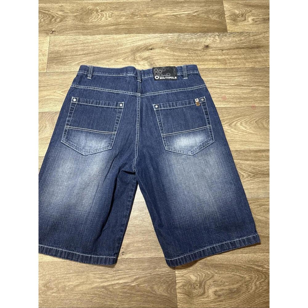 Vintage Southpole Jean Shorts Size 36 Blue Jnco Style Y2K Baggy Carpenter Denim - Picture 3 of 8